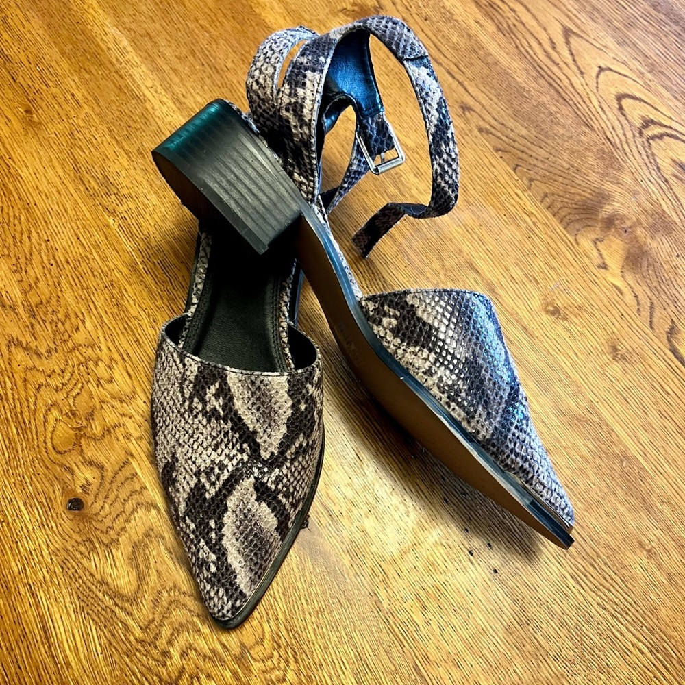 Asos Python Print Low Heels, Size 8.5 - image 1